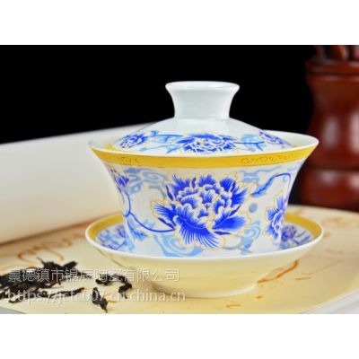 江西景德鎮景德鎮琺瑯彩陶瓷蓋碗 訂做陶瓷圖案蓋碗 景德鎮廠家價格 中國供應商