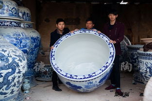 景德鎮陶瓷魚缸手繪青花睡蓮缸特大號庭院