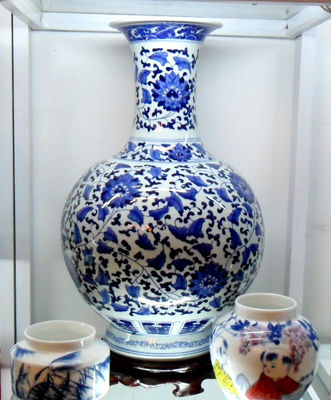 景德鎮精品瓷器 藝術品收藏 仿古花瓶 賞瓶 青花纏枝蓮|一淘網優惠購|購就省錢